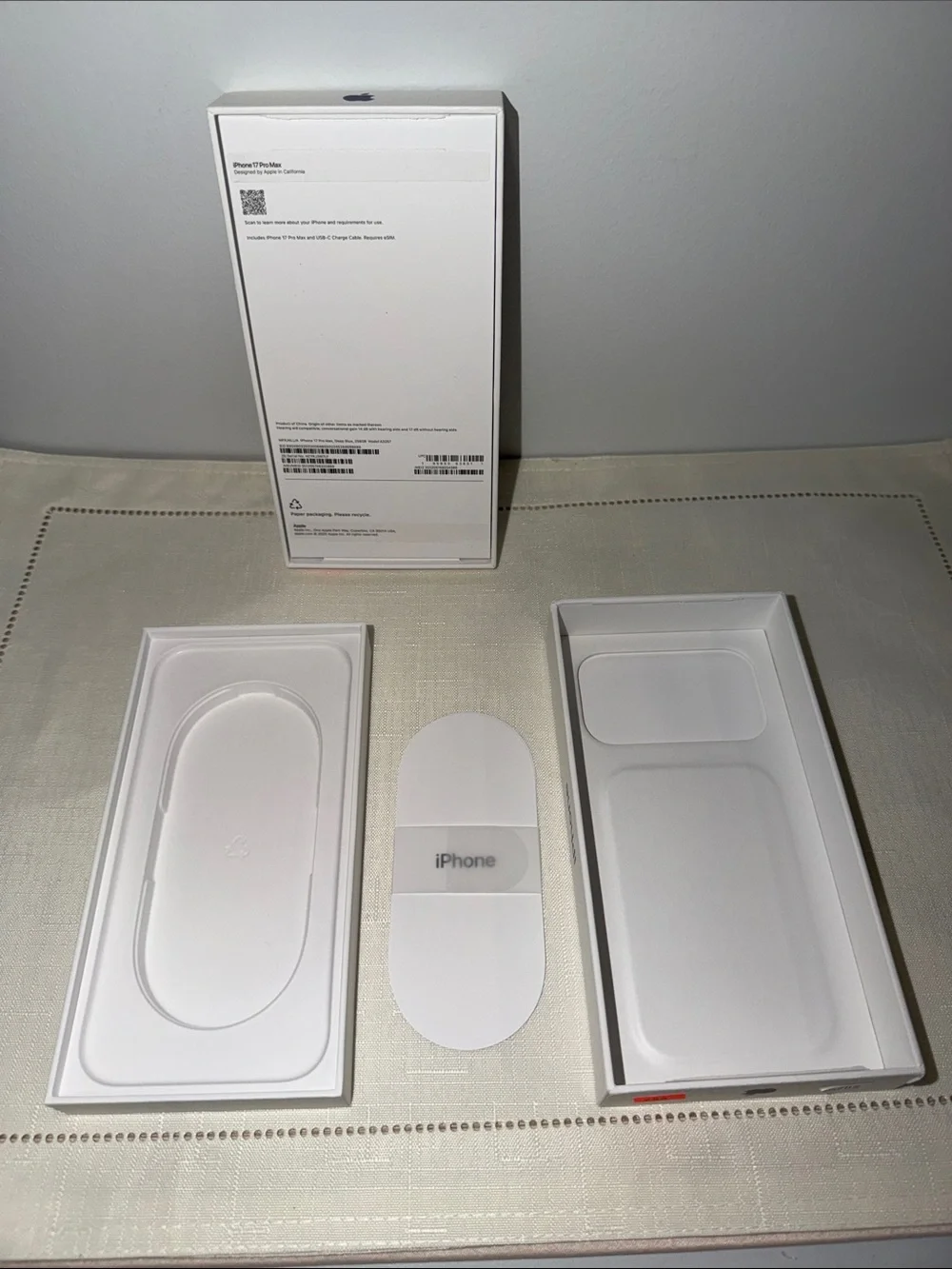 Apple iPhone 17 ProMax Boxes x 2 New Empty Boxes